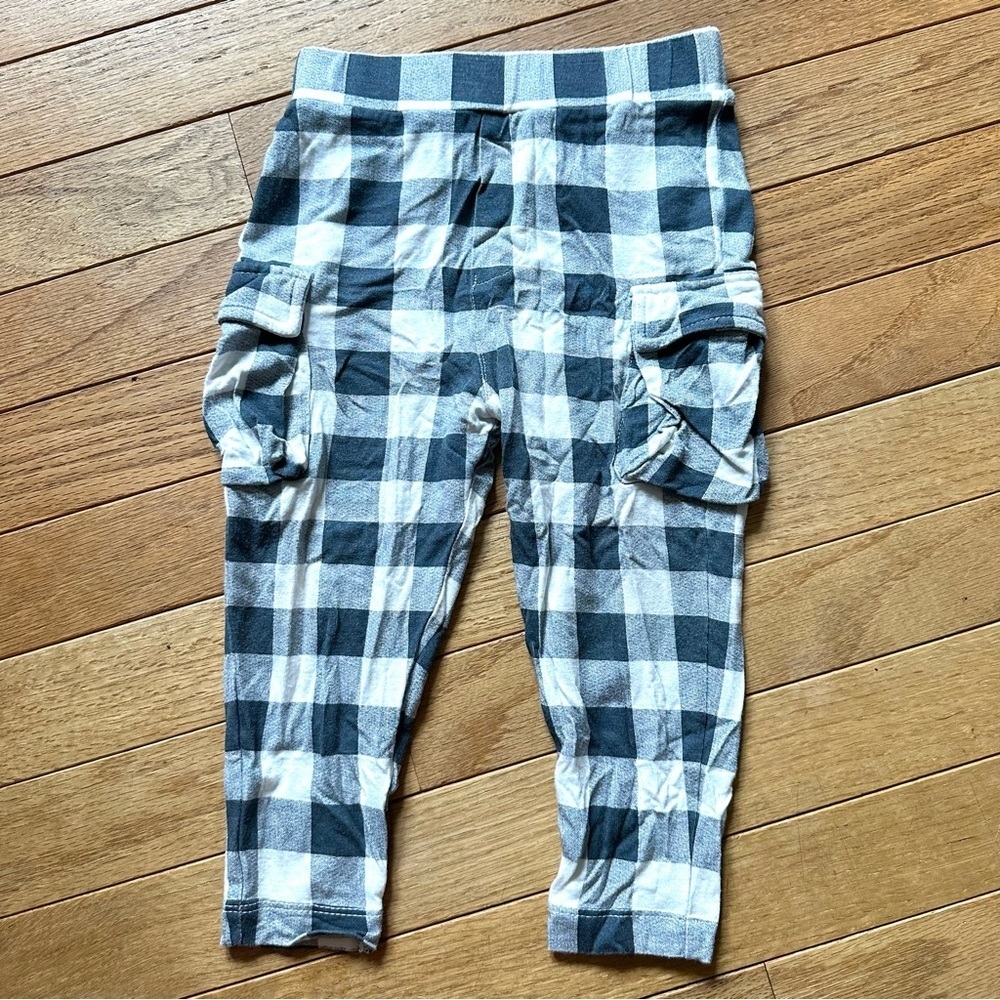Kate Quinn Gingham Bamboo Cargo Pocket Pants 18-24 Months